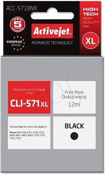 Activejet ACC-571BNX Ink cartridge (replacement for Canon CLI-571XLBk; Supreme; 12 ml; black)