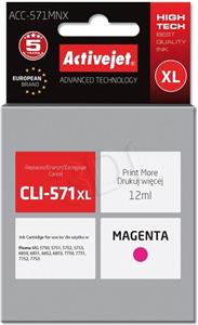 Activejet ACC-571MNX Ink cartridge (replacement for Canon CLI-571XLM; Supreme; 12 ml; magenta)