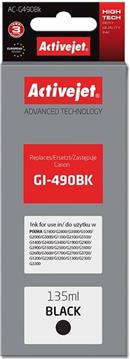 Activejet AC-G490Bk Ink cartridge (replacement for Canon GI-490BK; Supreme; 135 ml; 6000 pages, black)
