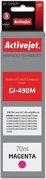 Activejet AC-G490M Ink cartridge (replacement for Canon GI-490M; Supreme; 70 ml; 7000 pages, magenta)