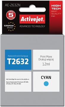 Activejet AE-2632N Ink cartridge (replacement for Epson 26 T2632; Supreme; 12 ml; cyan)