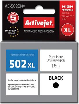 Activejet AE-502BNX ink (replacement for Epson 502XL W14010; Supreme; 16 ml; black)