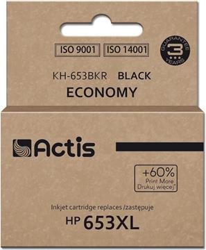 Actis KH-653BKR Ink Cartridge (replacement for HP 653XL 3YM75AE; Premium; 20ml; 575 pages; black)