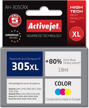 Activejet AH-305CRX Ink (replacement for HP 305XL 3YM63AE; Premium; 18 ml; color)