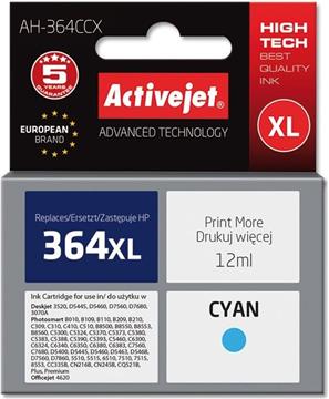 Activejet AH-364CCX Ink Cartridge (replacement for HP 364XL CB323EE; Premium; 12 ml; cyan)