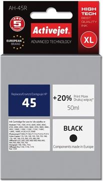 Activejet AH-45R Ink Cartridge (replacement for HP 45 51645A; Premium; 50 ml; black)