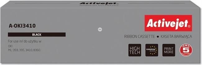 Activejet A-OKI3410 Ink ribbon (replacement for OKI 9002308; Supreme; 10.000.000 characters black)