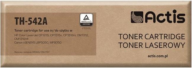 Actis TH-542A toner (replacement for HP 125A CB542A, Canon CRG-716Y; Standard; 1500 pages; yellow)