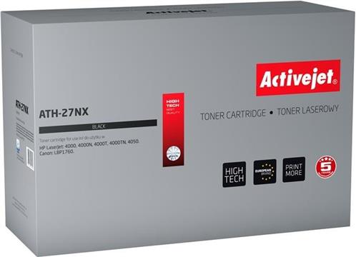 Activejet ATH-27NX Toner Cartridge (replacement for HP 27X C4127X, Canon EP-52; Supreme; 11300 pages; black)