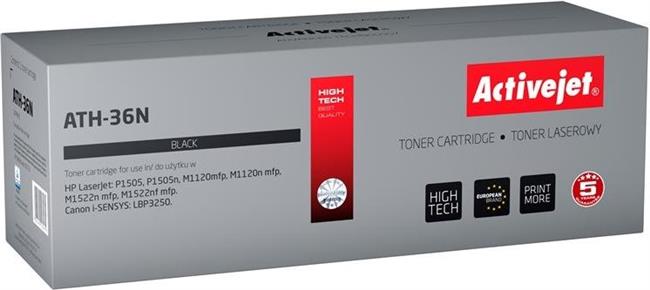 Activejet ATH-36N Toner (replacement for HP 36A CB436A, Canon CRG-713; Supreme; 2000 pages; black)