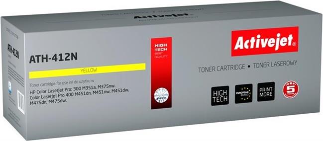 Activejet ATH-412N Toner (replacement for HP 305A CE412A; Supreme; 2600 pages; yellow)