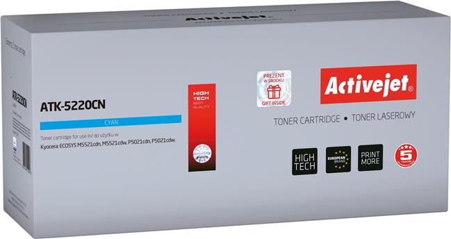 Activejet ATK-5220CN toner for Kyocera printer; Kyocera TK-5220C replacement; Supreme; 1200 pages; cyan