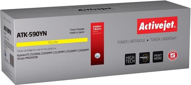 Activejet ATK-590YN Toner (replacement for Kyocera TK-590Y; Supreme; 5000 pages; yellow)