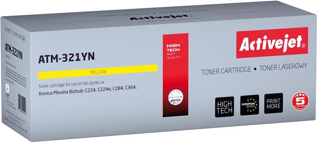 Activejet ATM-321YN toner (replacement for Konica Minolta TN321Y; Supreme; 25000 pages; yellow)