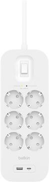 Belkin Connect White 6 AC outlet(s) 2 m