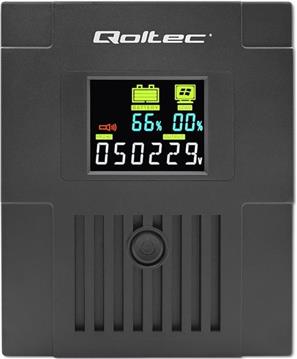 Qoltec 53770 uninterruptible power supply (UPS) Line-Interactive 1.5 kVA 900 W 2 AC outlet(s)