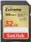 SanDisk Extreme PLUS 32GB SDHC memory card 100MB/s and 60MB/s read/write, UHS-I, Class 10, U3, V30
