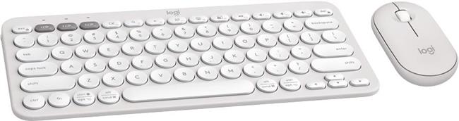LOGITECH Pebble 2 Bluetooth Keyboard Combo - TONAL WHITE - HRV-SLV-SRB