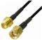 Transmedia CWK 2-2, WLAN Antenna Cable SMA reversed jack to reversed SMA plug, gold plated, 2,0
