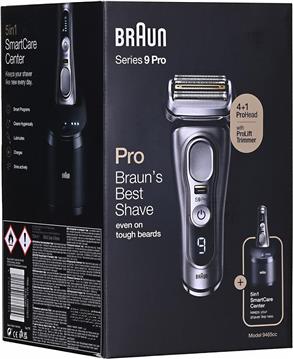 Braun Series 9 Pro 9465CC Foil shaver Trimmer Black, Silver