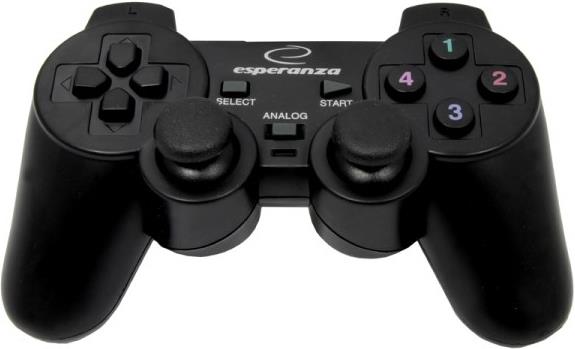 Esperanza EG102 Gaming Controller Black USB 2.0 Gamepad Analogue / Digital PC, Playstation 3