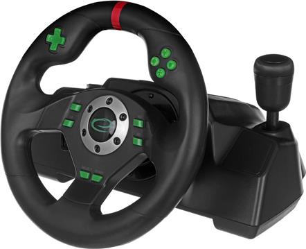 Esperanza EGW101 Gaming Controller Steering wheel Playstation,Playstation 3 Digital USB Black,Green