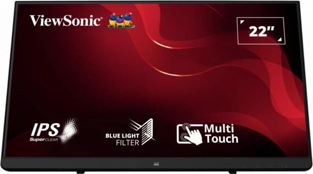 ViewSonic Monitor TD2230 21.5" 1920x1080, IPS, VGA, HDMI, DP, Multi-Touch