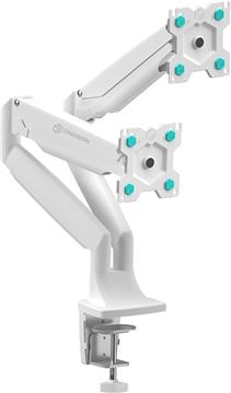 ONKRON Dual Monitor Desk Mount Stand for 13 to 32-Inch LCD LED Monitors up to 9 kg, White
