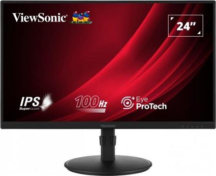61cm/24" (1920x1080) ViewSonic VG2408A-MHD 16:9 FHD IPS 5ms 100Hz HDMI VGA DP Speaker Pivot Black