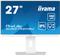 68,6cm/27" (1920x1080) iiyama Prolite XUB2792HSU-W6 16:9 FHD IPS 100Hz 0,4ms HDMI DP USB LS Pivot Vesa White