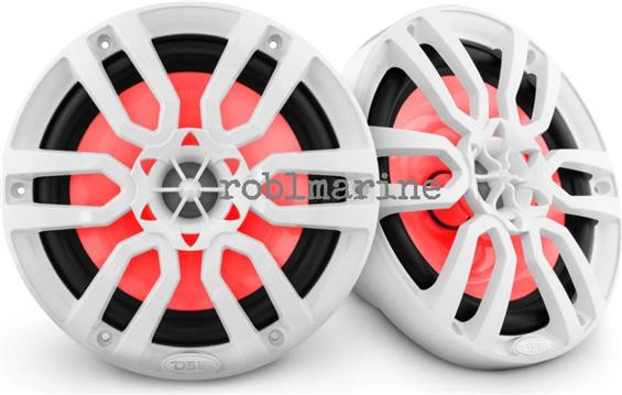 Marine zvučnici DS18, NXL-8, Bijeli 8" (20,32 cm), 2 sistemski, 125W RMS, 375W Peak Power, 4 ohma, LED Light,