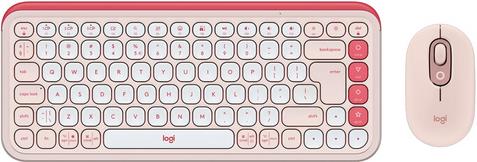 Keyboard & Mouse Logitech POP Icon Combo, Bluetooth, Rose, SLO g.