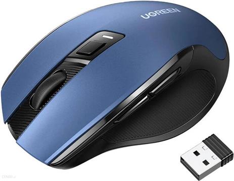 Miš UGREEN, bežični, bluetooth, USB, plavo crni