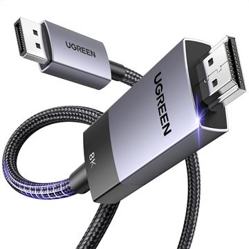 Kabel UGREEN, DispalyPort (M) na HDMI (M), 8K@60Hz/4K@240Hz, 1m, crni