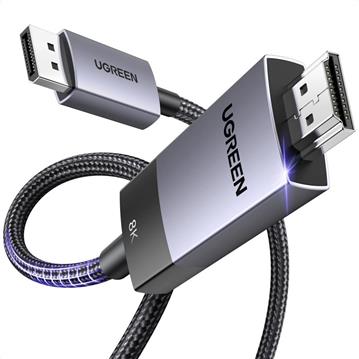 Kabel UGREEN, Displayport (M) na HDMI (M), 2m, 8K@60Hz/4K@240Hz/120Hz, crni