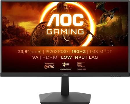 AOC 24G15N2, 23,8", DP, HDMI, 180Hz, 1ms