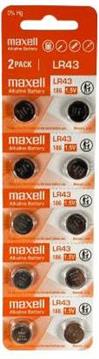 Maxell alk. dugm. baterija LR43,10kom, 5x2