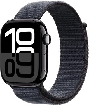 Apple Watch Series 10 GPS 46mm Jet Black Aluminium Case with Ink Sport Loop