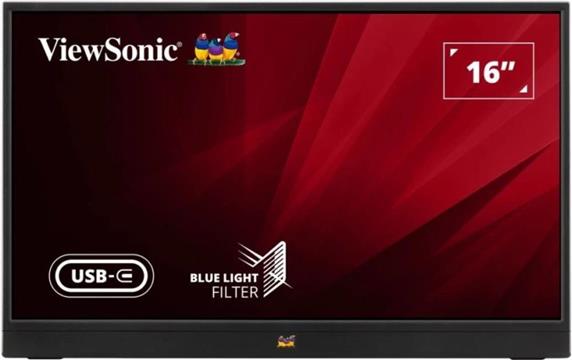 ViewSonic Monitor VA1655 16” 1920x1080, IPS, 2xUSB-C, mini HDMI, Speakers