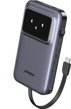 Ugreen Uno 10,000mAh 30w QC rechargeable portable battery with built-in USB-C cable