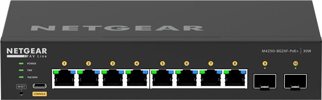 NETGEAR 8x1G PoE+ 220W and 2xSFP+ Managed Switch