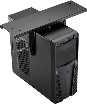 Maclean MC-885 B Under Desk Computer Holder Black Adjustable Max. 10kg.