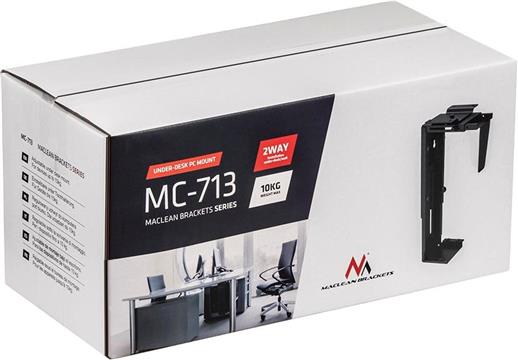 The MC-713 PC Holder Computer Under Desk Table Bracket Support Storage