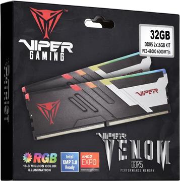 Patriot Memory Viper Venom memory module 32 GB 2 x 16 GB DDR5 6000 MHz CL30 XMP3 (PVVR532G600C30K)