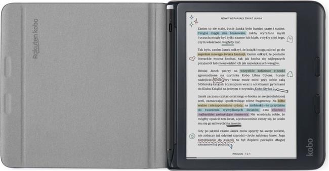 Etui Kobo Libra Colour Notebook SleepCover Case Black