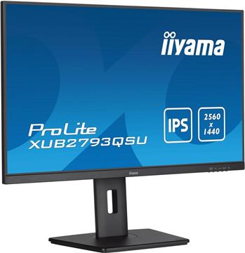 IIYAMA Monitor LED XUB2793QSU-B7 27" IPS 2560 x 1440 @100Hz 300 cd/m2 1300:1 1ms HDMI DP USB Hub 3.2 height, swivel, tilt, pivot (rotation both sides)