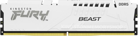Kingston 16GB 6000MT/s DDR5 CL36 DIMM FURY Beast White EXPO, KF560C36BWE2-16