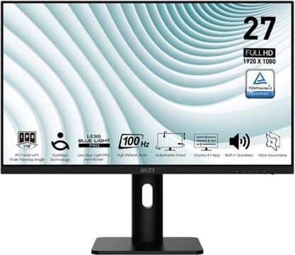 Monitor MSI PRO MP273AP 27" / FHD / IPS / 100Hz / 1ms (MPRT) (black)