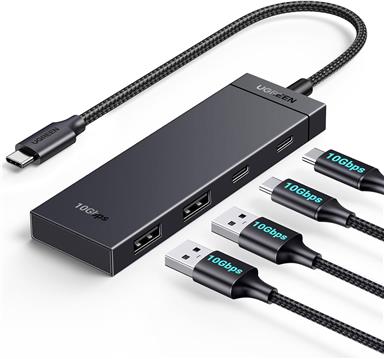 Ugreen USB-C Hub 10Gbps with 2x USB-C 3.2 and 2x USB 3.2