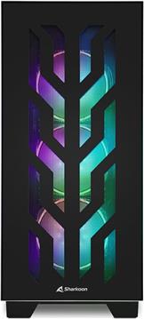 Sharkoon ELITE SHARK CA300T Tower E-ATX kućište bez napajanja, prozirne bočne stranice, prednji/stražnji RGB ventilatori 4×120mm, crno